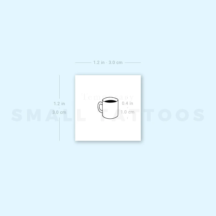 Coffee Mug Temporary Tattoo (Set Of 3) 4 Coffee Mug Temporary Tattoo (Set Of 3) - Image 2