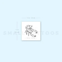 Fine Line Scorpion Temporary Tattoo (Set Of 3) -Da Vinci Shop 1657963251 image1 st 750px