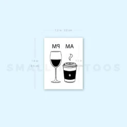 Coffee And Wine Temporary Tattoo (Set Of 3) -Da Vinci Shop 1657963428 image1 st 750px