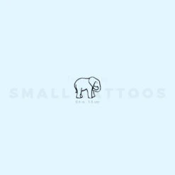 Baby Elephant (Right) Temporary Tattoo (Set Of 3) -Da Vinci Shop 1657963471 image2 st 750px