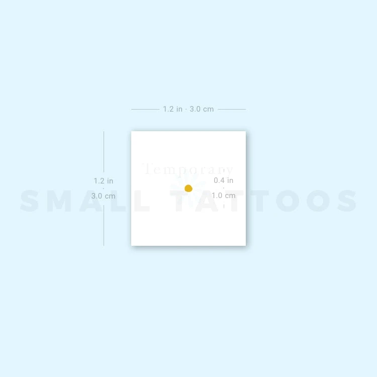 Tiny White Daisy Temporary Tattoo (Set Of 3) 5 Tiny White Daisy Temporary Tattoo (Set Of 3) - Image 3