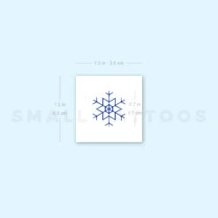 Blue Snowflake Temporary Tattoo (Set Of 3) -Da Vinci Shop 1657963791 image1 st 750px