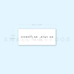 No Rain, No Flowers Temporary Tattoo (Set Of 3) -Da Vinci Shop 1657964000 image1 st 750px