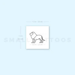 Lion Temporary Tattoo (Set Of 3) -Da Vinci Shop 1657964490 image1 st 750px