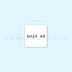 Typewriter Font Be Kind Temporary Tattoo (Set Of 3) -Da Vinci Shop 1657964692 image1 st 750px
