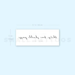 Handwritten Font This Too Shall Pass Temporary Tattoo (Set Of 3) -Da Vinci Shop 1657964861 image1 st 750px