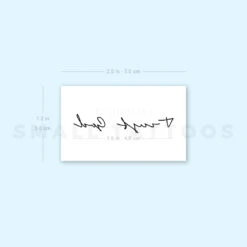 Handwritten Font Trust God Temporary Tattoo (Set Of 3) -Da Vinci Shop 1657964932 image1 st 750px