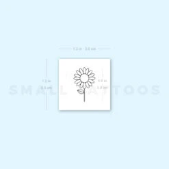 Minimalist Sunflower Temporary Tattoo (Set Of 3) -Da Vinci Shop 1657965111 image1 st 750px
