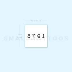 1978 Birth Year Temporary Tattoo (Set Of 3) -Da Vinci Shop 1657965750 image1 st 750px