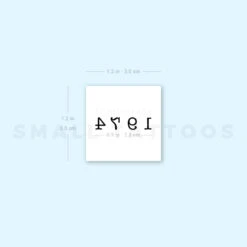 1974 Birth Year Temporary Tattoo (Set Of 3) -Da Vinci Shop 1657965800 image1 st 750px