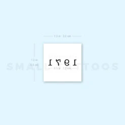 1971 Birth Year Temporary Tattoo (Set Of 3) -Da Vinci Shop 1657965831 image1 st 750px