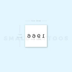 1966 Birth Year Temporary Tattoo (Set Of 3) -Da Vinci Shop 1657965891 image1 st 750px
