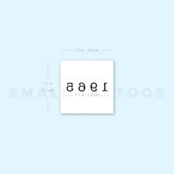 1965 Birth Year Temporary Tattoo (Set Of 3) -Da Vinci Shop 1657965911 image1 st 750px
