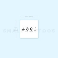 1964 Birth Year Temporary Tattoo (Set Of 3) -Da Vinci Shop 1657965921 image1 st 750px