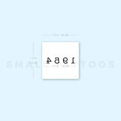 1954 Birth Year Temporary Tattoo (Set Of 3) -Da Vinci Shop 1657966040 image1 st 750px