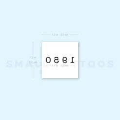 1950 Birth Year Temporary Tattoo (Set Of 3) -Da Vinci Shop 1657966089 image1 st 750px