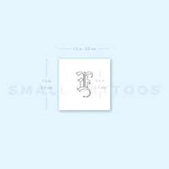 Old English E Letter Temporary Tattoo (Set Of 3) -Da Vinci Shop 1657966350 image1 st 750px