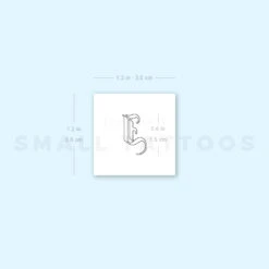 Old English I Letter Temporary Tattoo (Set Of 3) -Da Vinci Shop 1657966470 image1 st 750px
