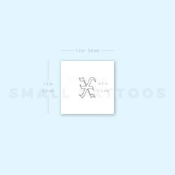 Old English X Letter Temporary Tattoo (Set Of 3) -Da Vinci Shop 1657966480 image1 st 750px
