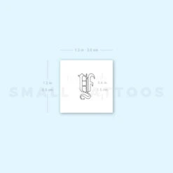 Old English Y Letter Temporary Tattoo (Set Of 3) -Da Vinci Shop 1657966520 image1 st 750px