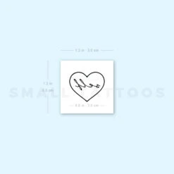 Self-Love Heart Outline Temporary Tattoo (Set Of 3) -Da Vinci Shop 1657966891 image1 st 750px
