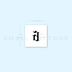 Old English Number 6 Temporary Tattoo (Set Of 3) -Da Vinci Shop 1657967069 image1 st 750px