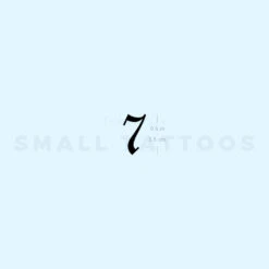 Old English Number 7 Temporary Tattoo (Set Of 3) -Da Vinci Shop 1657967080 image2 st 750px