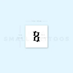 Old English Number 8 Temporary Tattoo (Set Of 3) -Da Vinci Shop 1657967090 image1 st 750px
