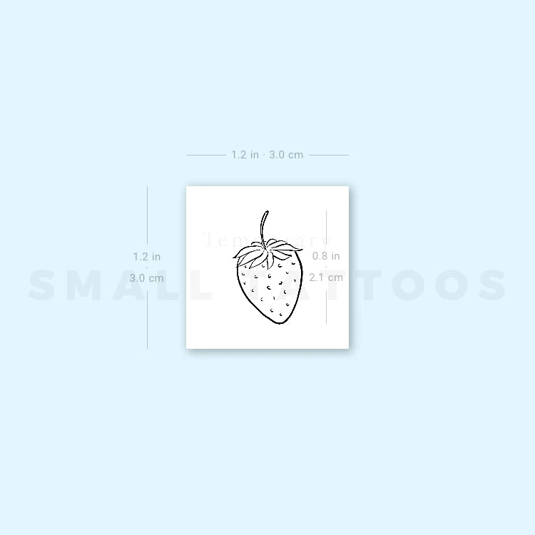 Strawberry Temporary Tattoo (Set Of 3) 4 Strawberry Temporary Tattoo (Set Of 3) - Image 2
