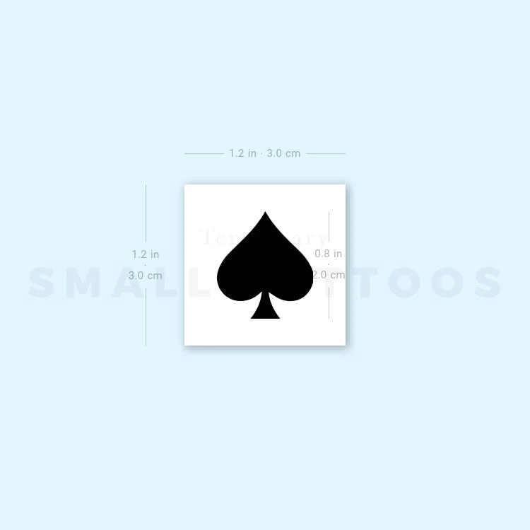 Spades Suit Temporary Tattoo (Set Of 3) 5 Spades Suit Temporary Tattoo (Set Of 3) - Image 3