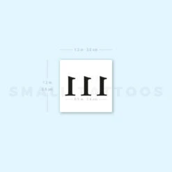 111 Angel Number Temporary Tattoo (Set Of 3) -Da Vinci Shop 1657968170 image1 st 750px