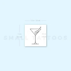 Martini Cocktail Temporary Tattoo (Set Of 3) -Da Vinci Shop 1657968402 image1 st 750px