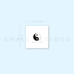 Heart Yin Yang Temporary Tattoo (Set Of 3) -Da Vinci Shop 1657968530 image1 st 750px