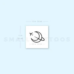 Flying Around The Moon Temporary Tattoo (Set Of 3) -Da Vinci Shop 1657968880 image1 st 750px