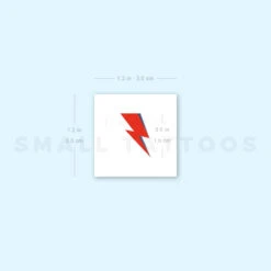 Small Red And Blue Bowie Bolt Temporary Tattoo (Set Of 3) -Da Vinci Shop 1657969131 image1 st 750px