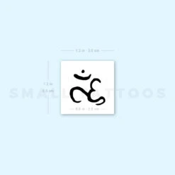 Fine Line Om Temporary Tattoo (Set Of 3) 7 Fine Line Om Temporary Tattoo (Set Of 3) -Da Vinci Shop 1657969301 image1 st 750px