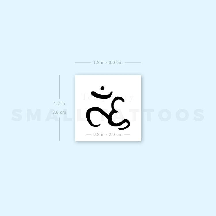Fine Line Om Temporary Tattoo (Set Of 3) 5 Fine Line Om Temporary Tattoo (Set Of 3) - Image 3