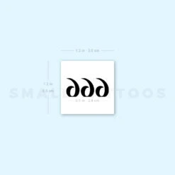 666 Angel Number Temporary Tattoo (Set Of 3) -Da Vinci Shop 1657970081 image1 st 750px