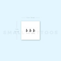 Small 444 Angel Number Temporary Tattoo (Set Of 3) 11 Small 444 Angel Number Temporary Tattoo (Set Of 3) -Da Vinci Shop 1657970109 image1 st 750px