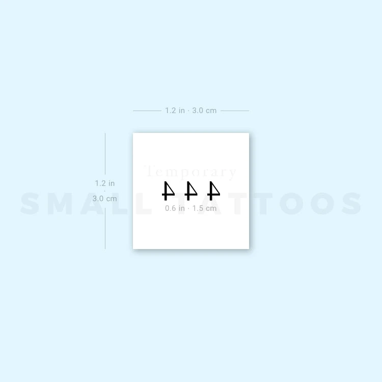Small 444 Angel Number Temporary Tattoo (Set Of 3) 7 Small 444 Angel Number Temporary Tattoo (Set Of 3) - Image 5