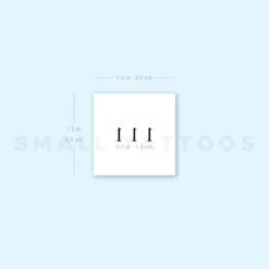 Small 111 Angel Number Temporary Tattoo (Set Of 3) -Da Vinci Shop 1657970120 image1 st 750px