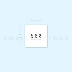 Small 555 Angel Number Temporary Tattoo (Set Of 3) -Da Vinci Shop 1657970169 image1 st 750px