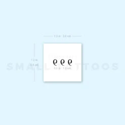 Small 999 Angel Number Temporary Tattoo (Set Of 3) -Da Vinci Shop 1657970179 image1 st 750px