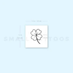 Fine Line Four Leaf Clover Temporary Tattoo (Set Of 3) -Da Vinci Shop 1657970251 image1 st 750px