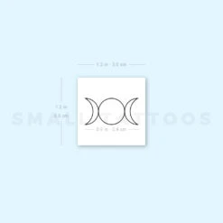 Triple Moon Temporary Tattoo (Set Of 3) -Da Vinci Shop 1657970321 image1 st 750px