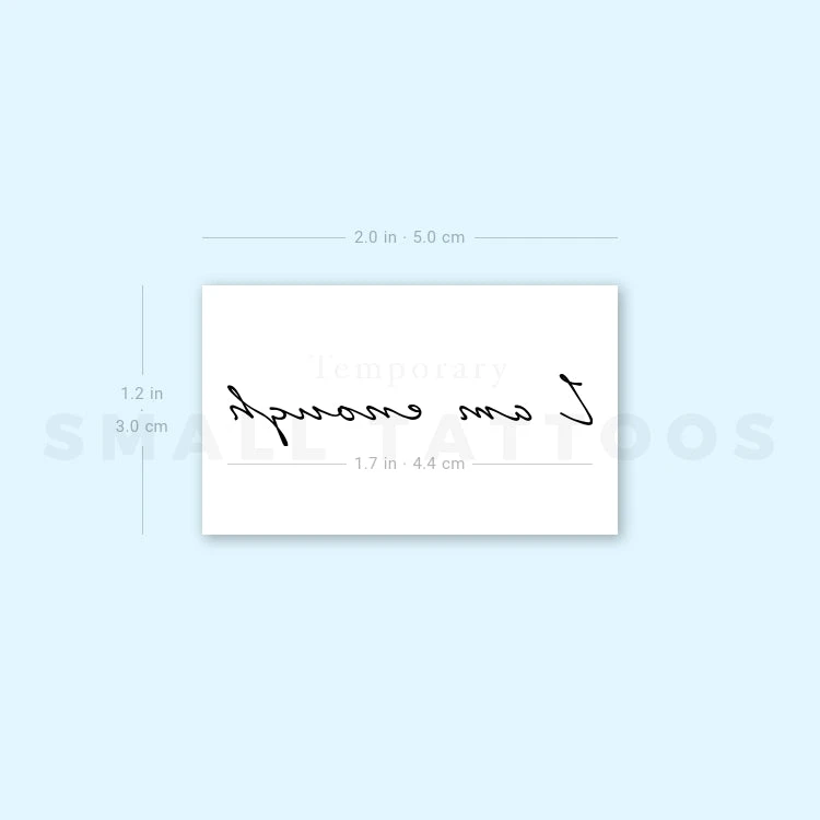 I Am Enough Temporary Tattoo (Set Of 3) 5 I Am Enough Temporary Tattoo (Set Of 3) - Image 3