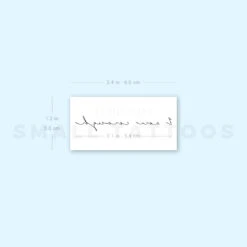 Handwritten Font I Am Enough Temporary Tattoo (Set Of 3) -Da Vinci Shop 1663412231 image1 st 750px