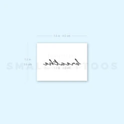 'Breathe' Temporary Tattoo (Set Of 3) -Da Vinci Shop 1663412890 image1 st 750px