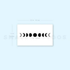 Moon Phases Temporary Tattoo (Set Of 3) 7 Moon Phases Temporary Tattoo (Set Of 3) -Da Vinci Shop 1663490110 image1 st 750px