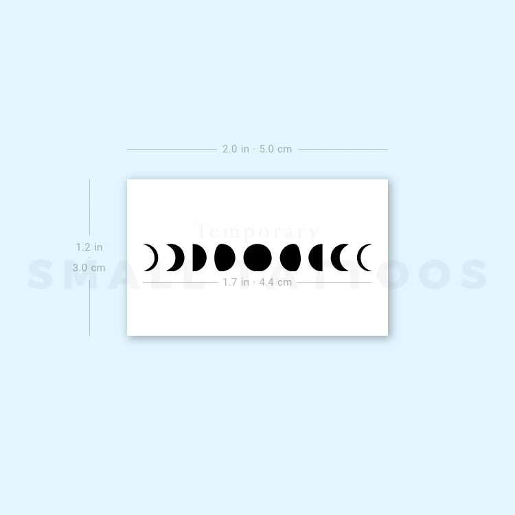 Moon Phases Temporary Tattoo (Set Of 3) 5 Moon Phases Temporary Tattoo (Set Of 3) - Image 3